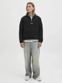 JJESOHO HALF ZIP FLEECE SN black