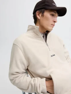 JJESOHO HALF ZIP FLEECE SN moonbeam
