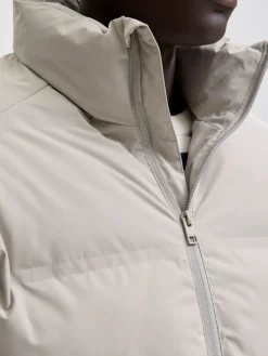 JJESOHO PUFFER COLLAR SN dove