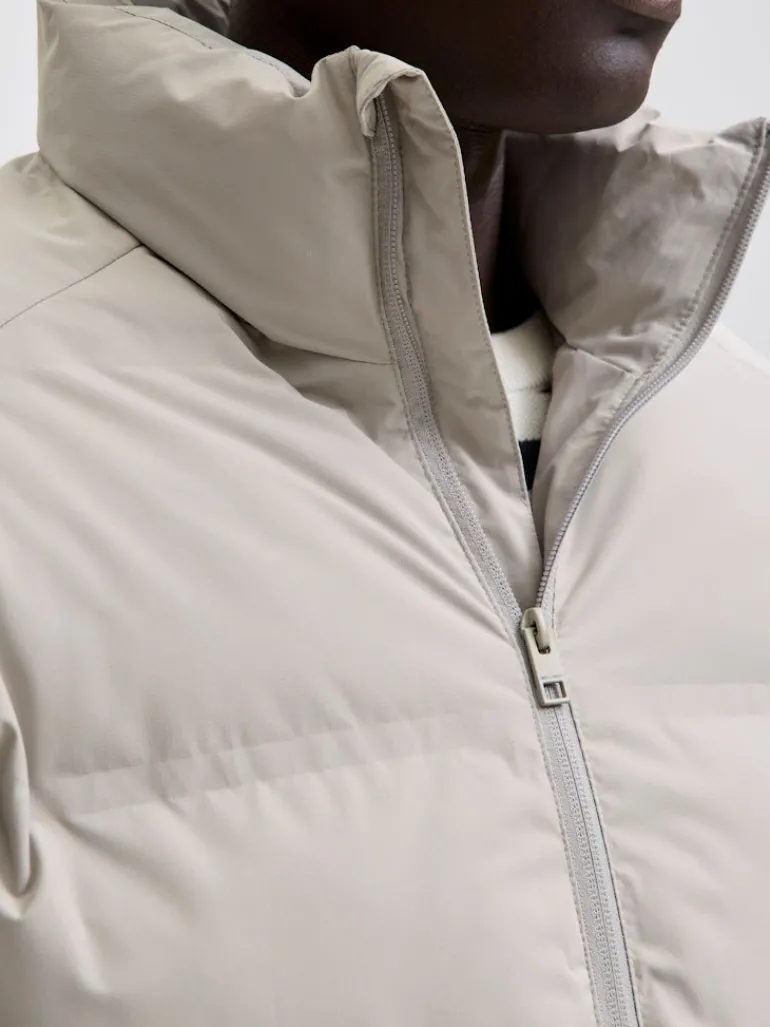 JJESOHO PUFFER COLLAR SN dove