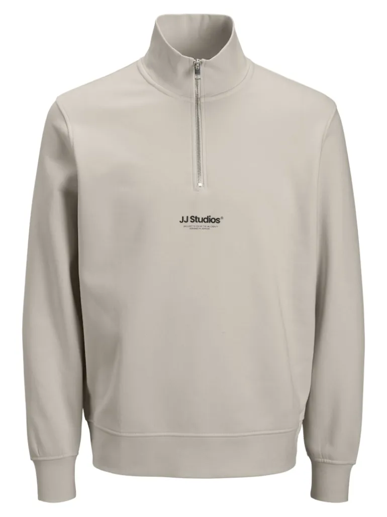 JJESOHO SWEAT QUARTER ZIP HN NOOS moonbeam