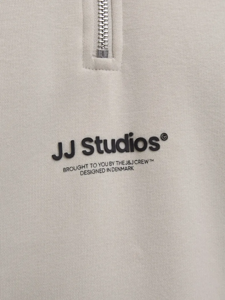 JJESOHO SWEAT QUARTER ZIP HN NOOS moonbeam