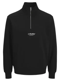 JJESOHO SWEAT QUARTER ZIP HN NOOS black