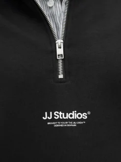 JJESOHO SWEAT QUARTER ZIP HN NOOS black