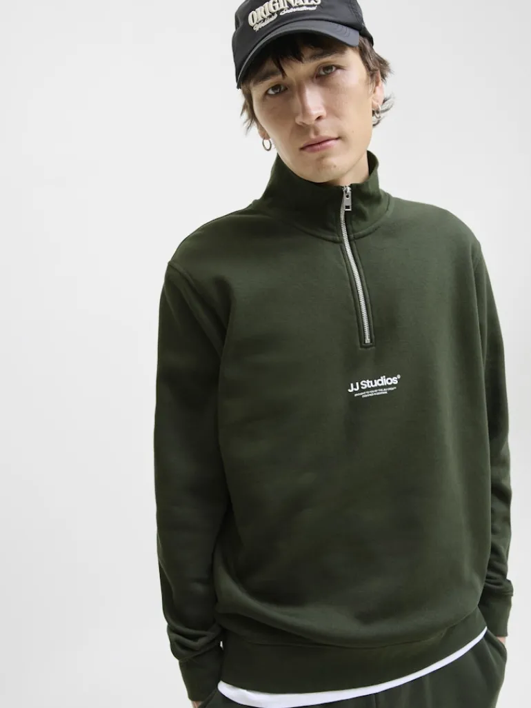 JJESOHO SWEAT QUARTER ZIP HN NOOS duffel bag
