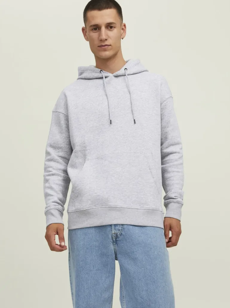 JJESTAR BASIC SWEAT HOOD NOOS light grey melange