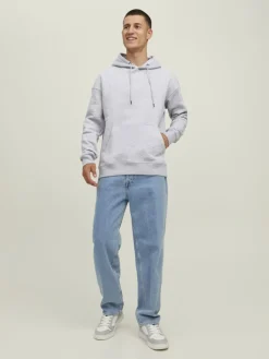 JJESTAR BASIC SWEAT HOOD NOOS light grey melange