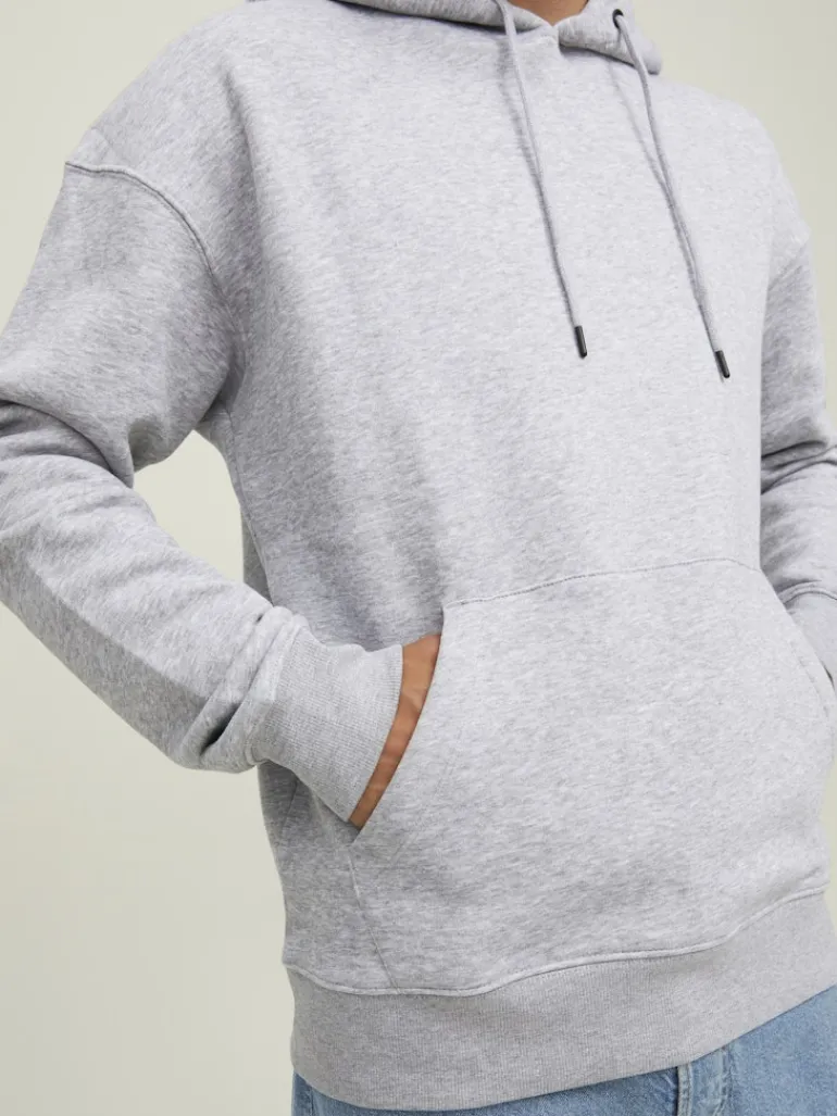 JJESTAR BASIC SWEAT HOOD NOOS light grey melange