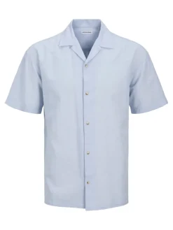 JJESUMMER RESORT SHIRT SS SN chambray blue