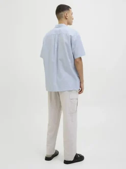 JJESUMMER RESORT SHIRT SS SN chambray blue