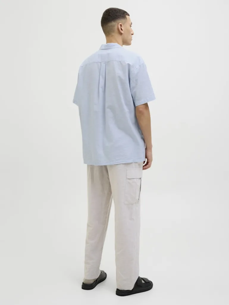 JJESUMMER RESORT SHIRT SS SN chambray blue