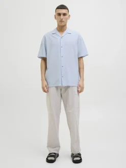 JJESUMMER RESORT SHIRT SS SN chambray blue