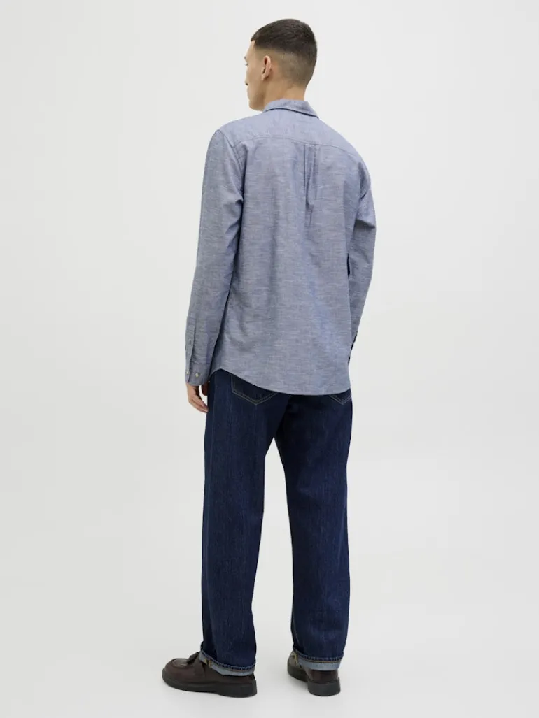 JJESUMMER SHIRT LS SN faded denim