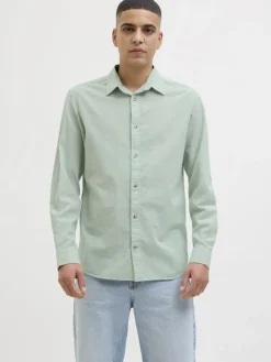 JJESUMMER SHIRT LS SN iceberg green