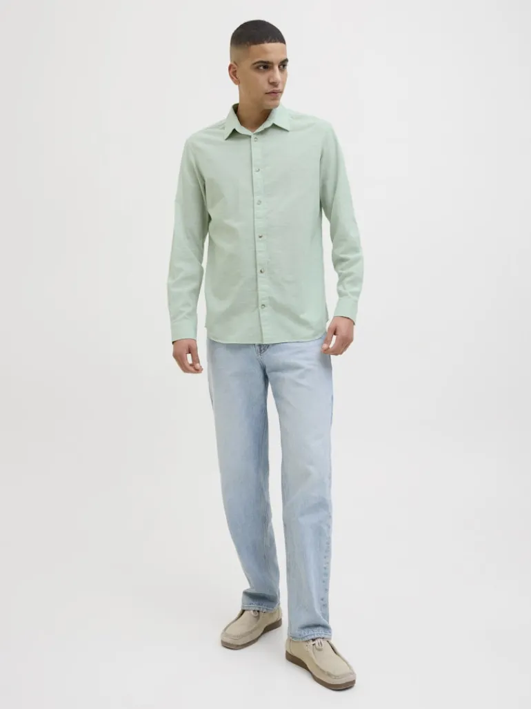 JJESUMMER SHIRT LS SN iceberg green