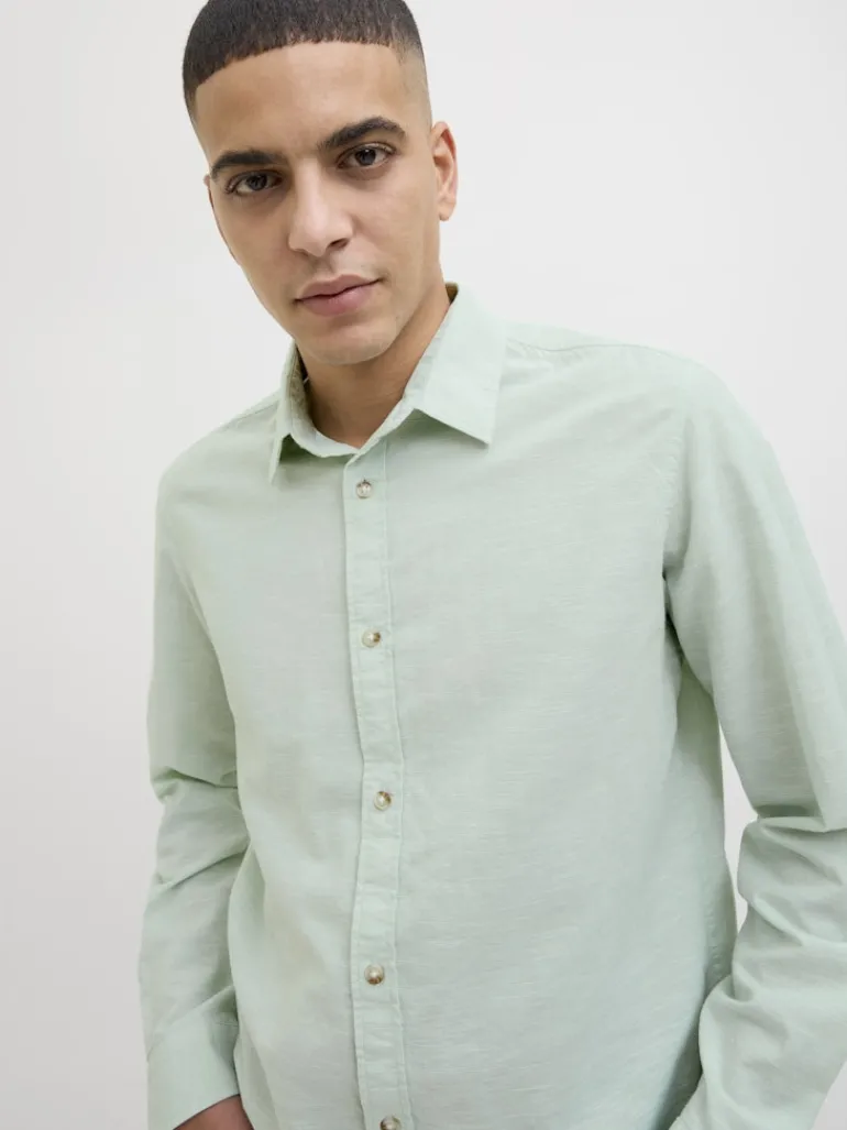 JJESUMMER SHIRT LS SN iceberg green