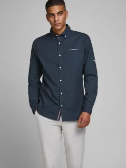 JJETAPE DETAIL SHIRT L/S S20 STS navy blazer