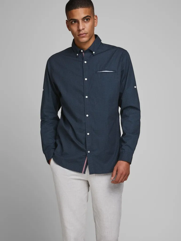 JJETAPE DETAIL SHIRT L/S S20 STS navy blazer