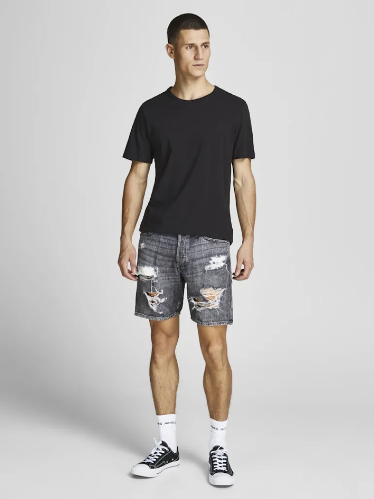 JJICHRIS JJORIGINAL SHORTS AM 229 SN black denim