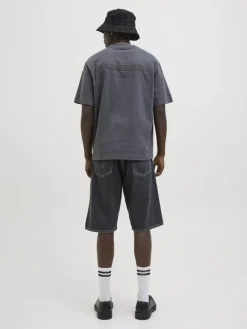 JJIRON JJORIGINAL SHORTS SQ 730 SN black denim
