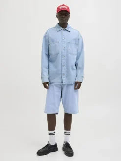 JJIRON JJORIGINAL SHORTS SQ 730 SN blue denim