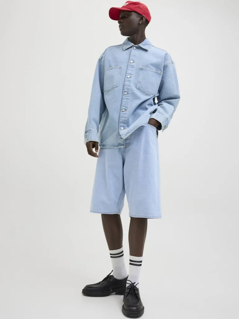 JJIRON JJORIGINAL SHORTS SQ 730 SN blue denim
