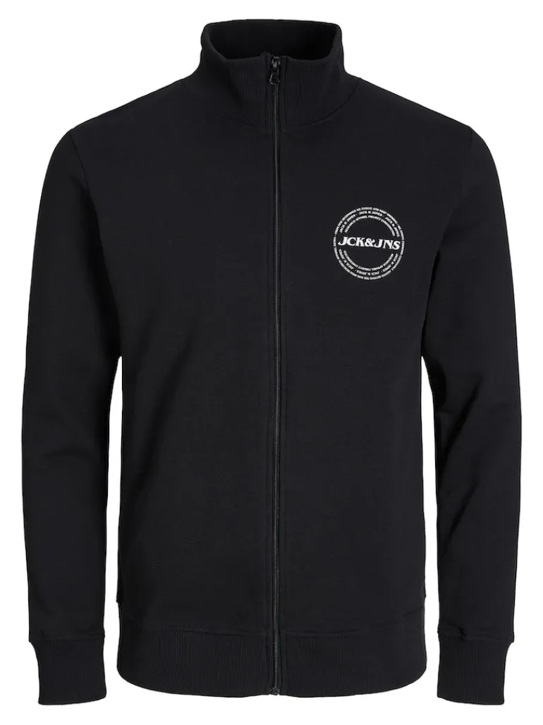 JJJAKE SWEAT ZIP HIGH NECK black