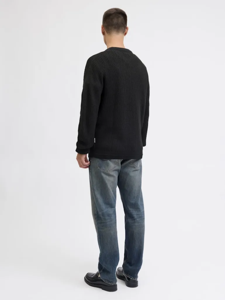 JJKAITO KNIT CREW NECK BF black