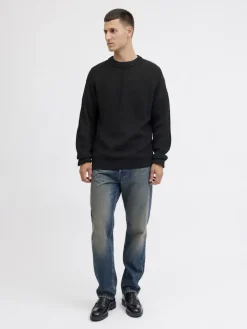 JJKAITO KNIT CREW NECK BF black