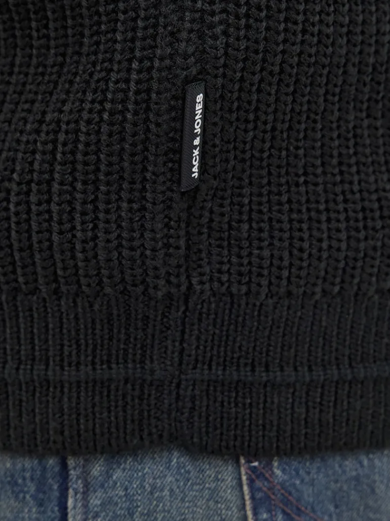 JJKAITO KNIT CREW NECK BF black