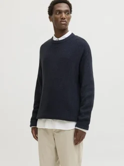 JJKAITO KNIT CREW NECK BF sky captain