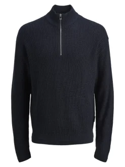JJKAITO KNIT HALF ZIP BF sky captain