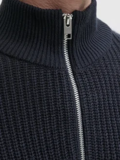 JJKAITO KNIT HALF ZIP BF sky captain