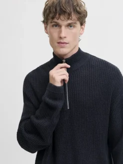 JJKAITO KNIT HALF ZIP BF sky captain