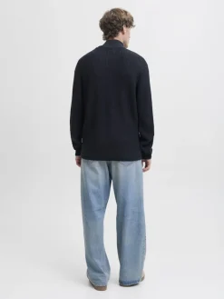 JJKAITO KNIT HALF ZIP BF sky captain