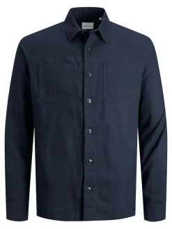 JJLOGAN AUTUMN SOLID SHIRT LS GER navy blazer