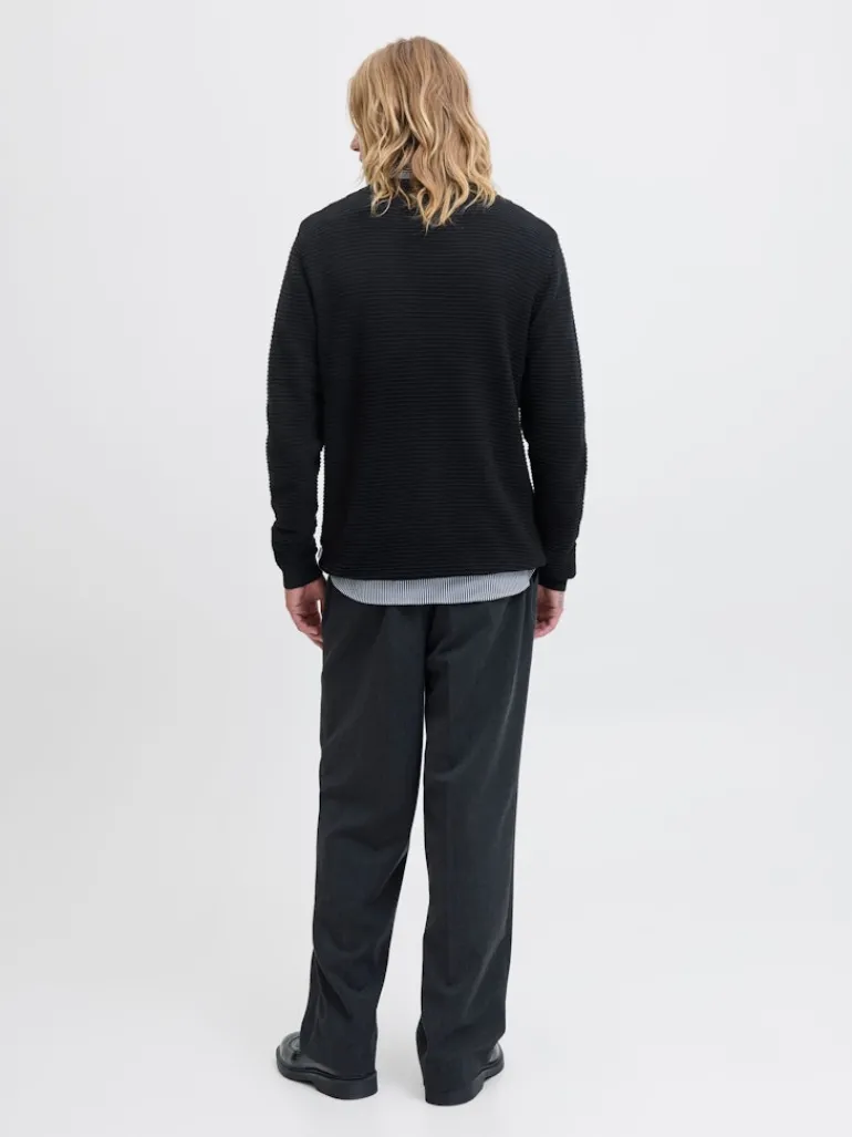 JJOTTO KNIT CREW NECK AW25 SN black1