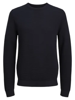 JJOTTO KNIT CREW NECK LN sky captain