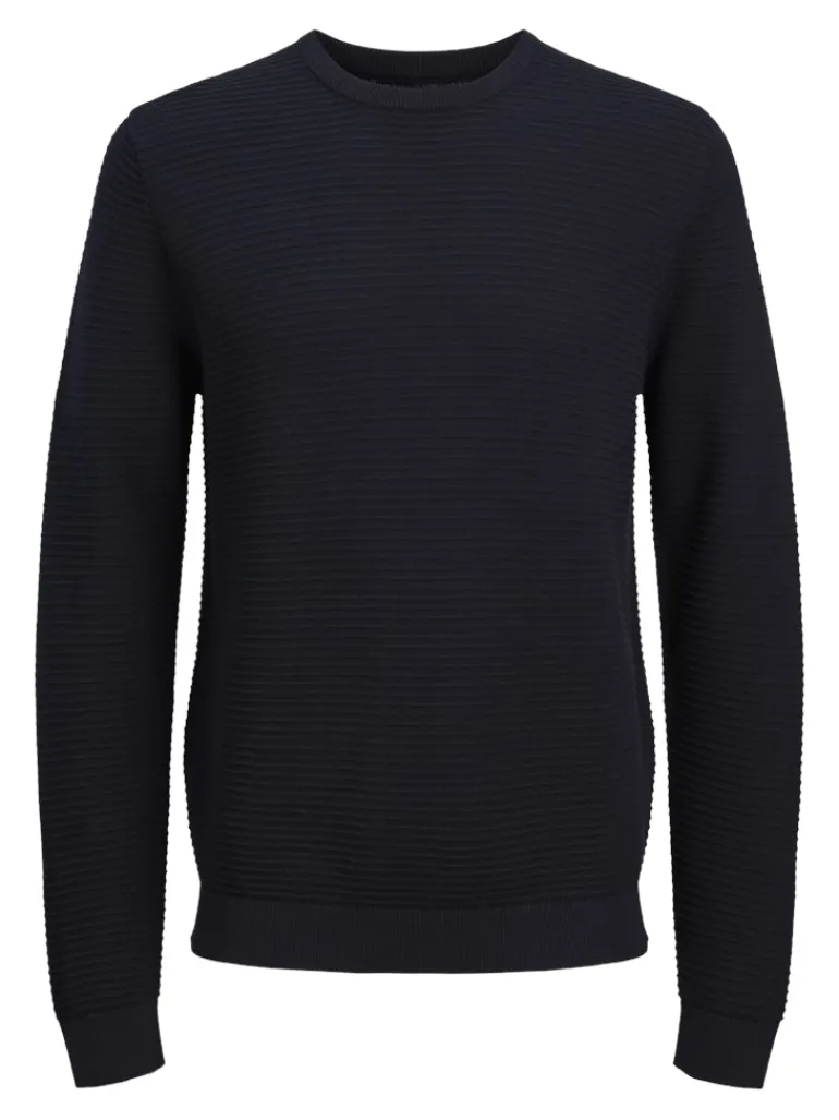 JJOTTO KNIT CREW NECK LN sky captain