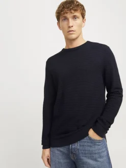 JJOTTO KNIT CREW NECK LN sky captain