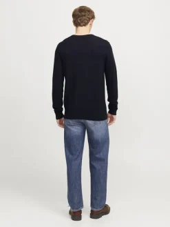 JJOTTO KNIT CREW NECK LN sky captain