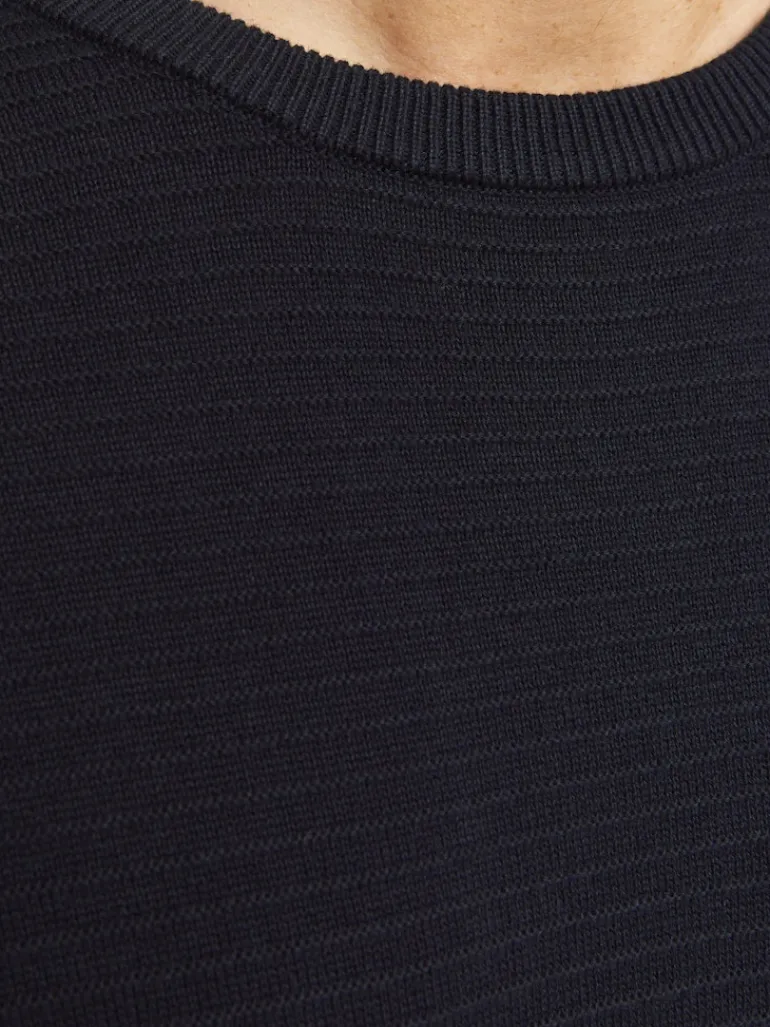 JJOTTO KNIT CREW NECK LN sky captain