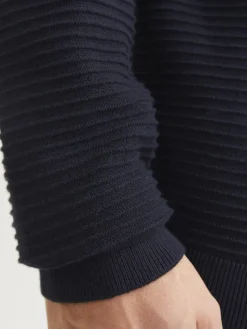 JJOTTO KNIT CREW NECK LN sky captain