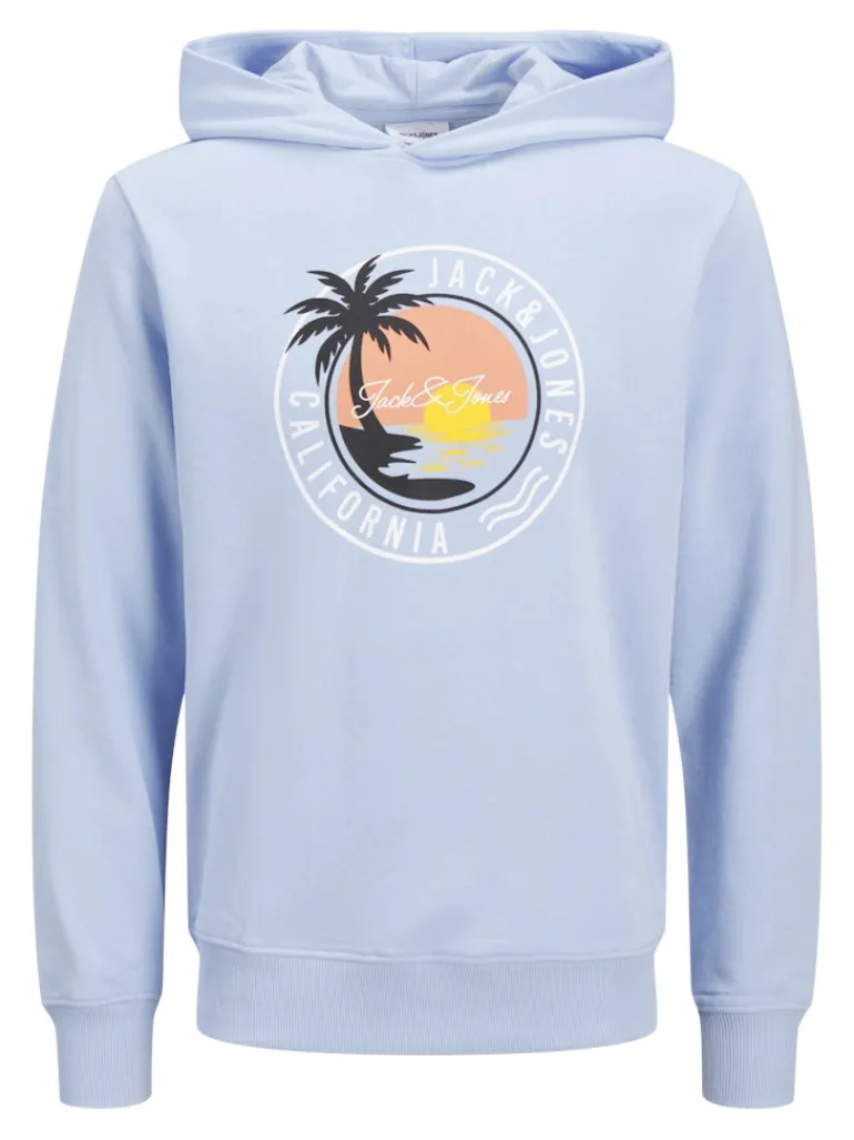 JJPALM SWEAT HOOD chambray blue