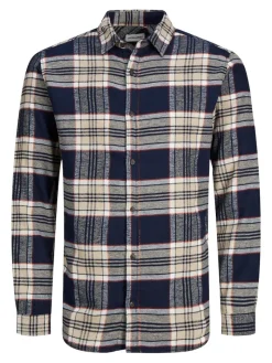 JJPLAIN FALL CHECK SHIRT LS navy blazer