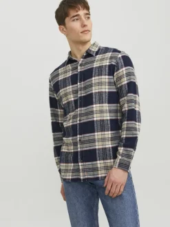 JJPLAIN FALL CHECK SHIRT LS navy blazer