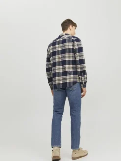JJPLAIN FALL CHECK SHIRT LS navy blazer