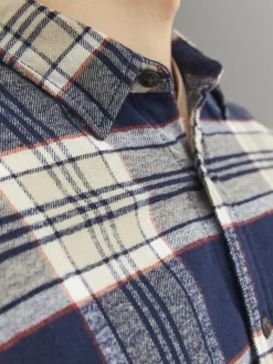 JJPLAIN FALL CHECK SHIRT LS navy blazer