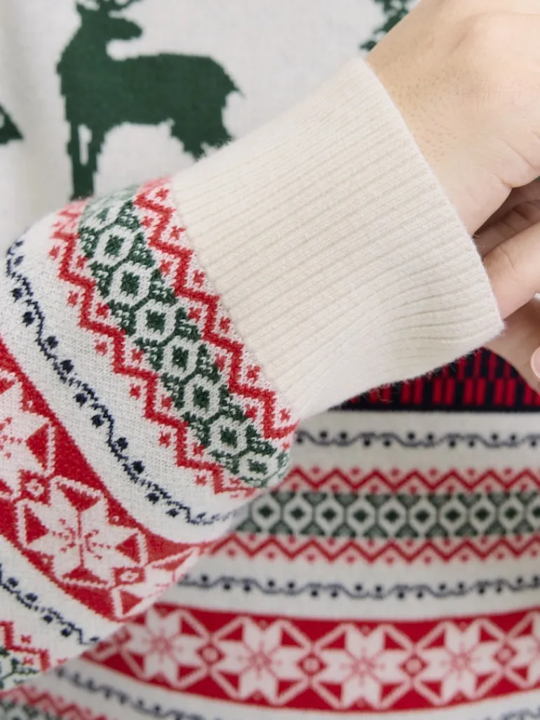 JJXMAS NOEL KNIT CREW NECK dark green