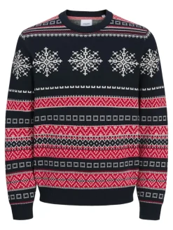 JJXMAS NOEL KNIT CREW NECK sky captain